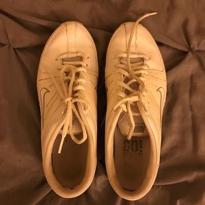 White Nike cheer shoes